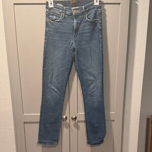 MOTHER Women's Blue Straight Leg Jeans